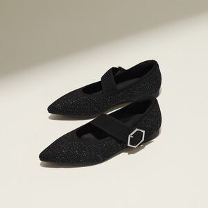 Elegant Black Women's Mary Jane Flats